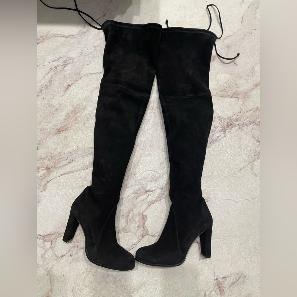 Authentic Stuart Weitzman Blk Highland knee High boots 7.5M